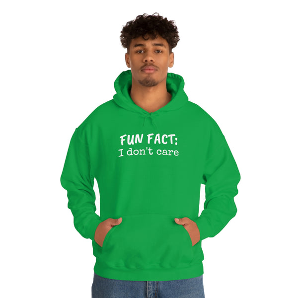 FUN FACT: I don't care Unisex Heavy Blend™ Hooded Sweatshirt